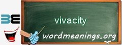 WordMeaning blackboard for vivacity